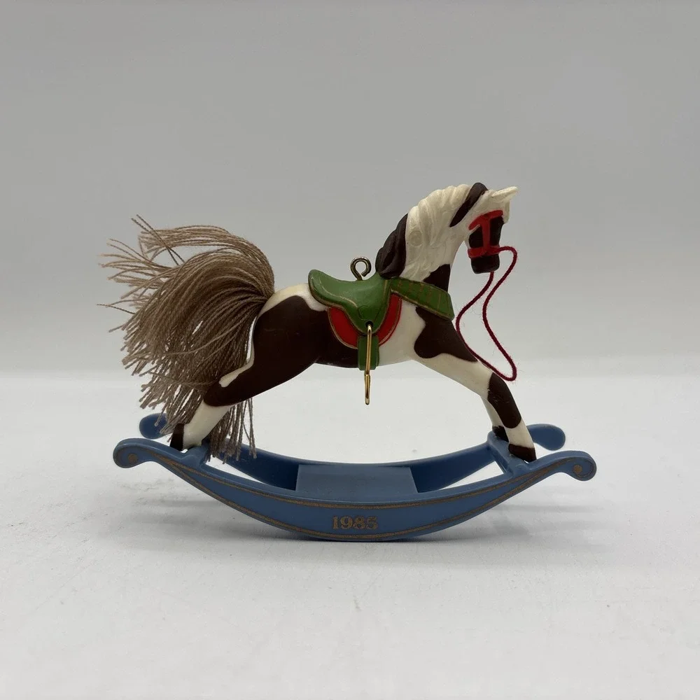 Hallmark Keepsake Ornament 1985 Rocking Horse 5th In Rocking Horse SeriesVintage